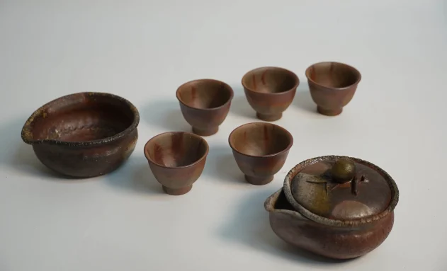 【陶磁器_茶道具】入江光人司 備前茶器