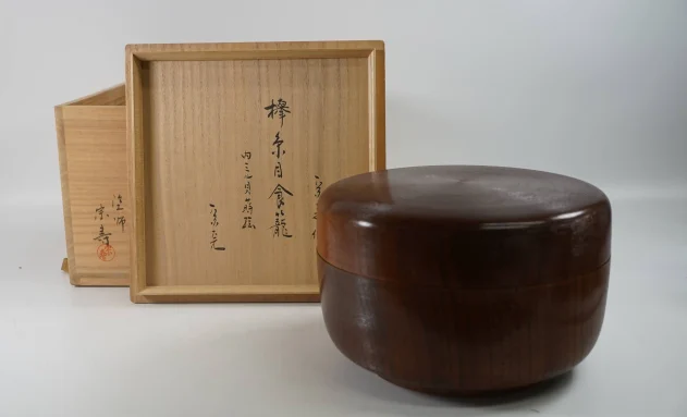 【漆器_茶道具】宗寿の欅糸目の食籠