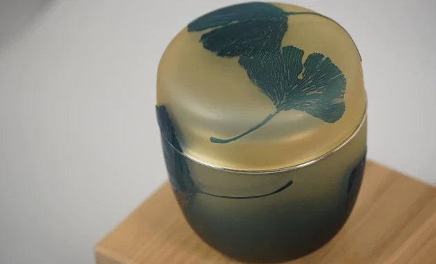 【ガラス工芸品】新倉晴比古のガラス棗