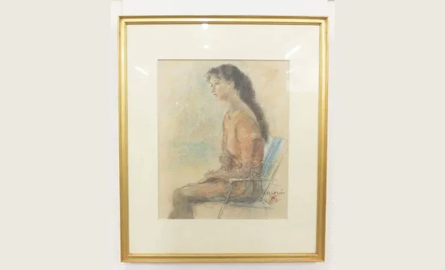 絵画】松井叔生_美人画「少女 夏の終り」
