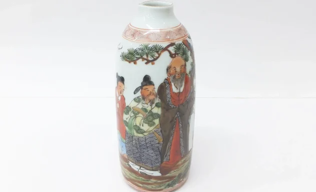【陶磁器】洛東調和軒輿三兵衛造の仙人図の徳利