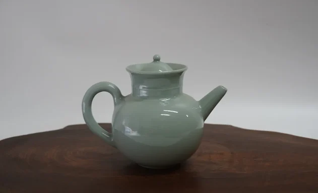 茶道具_陶磁器_諏訪蘇山の青磁急須